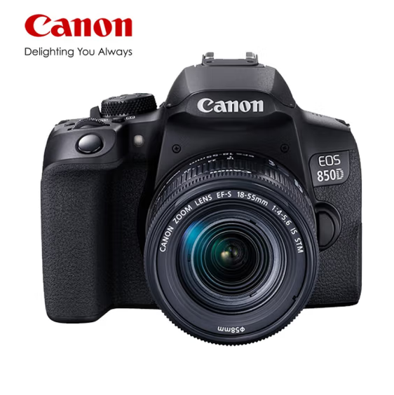 佳能/CANON 850D（18-55） 單反相機(jī) 高清vlog入門(mén)級(jí)視頻直播高清相機(jī) 含包、卡、UV鏡、三腳架  850D（18-55）
